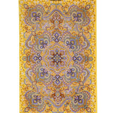 クム産シルク手織りペルシャ絨毯 ネギン工房 90×57cm 真上全体図