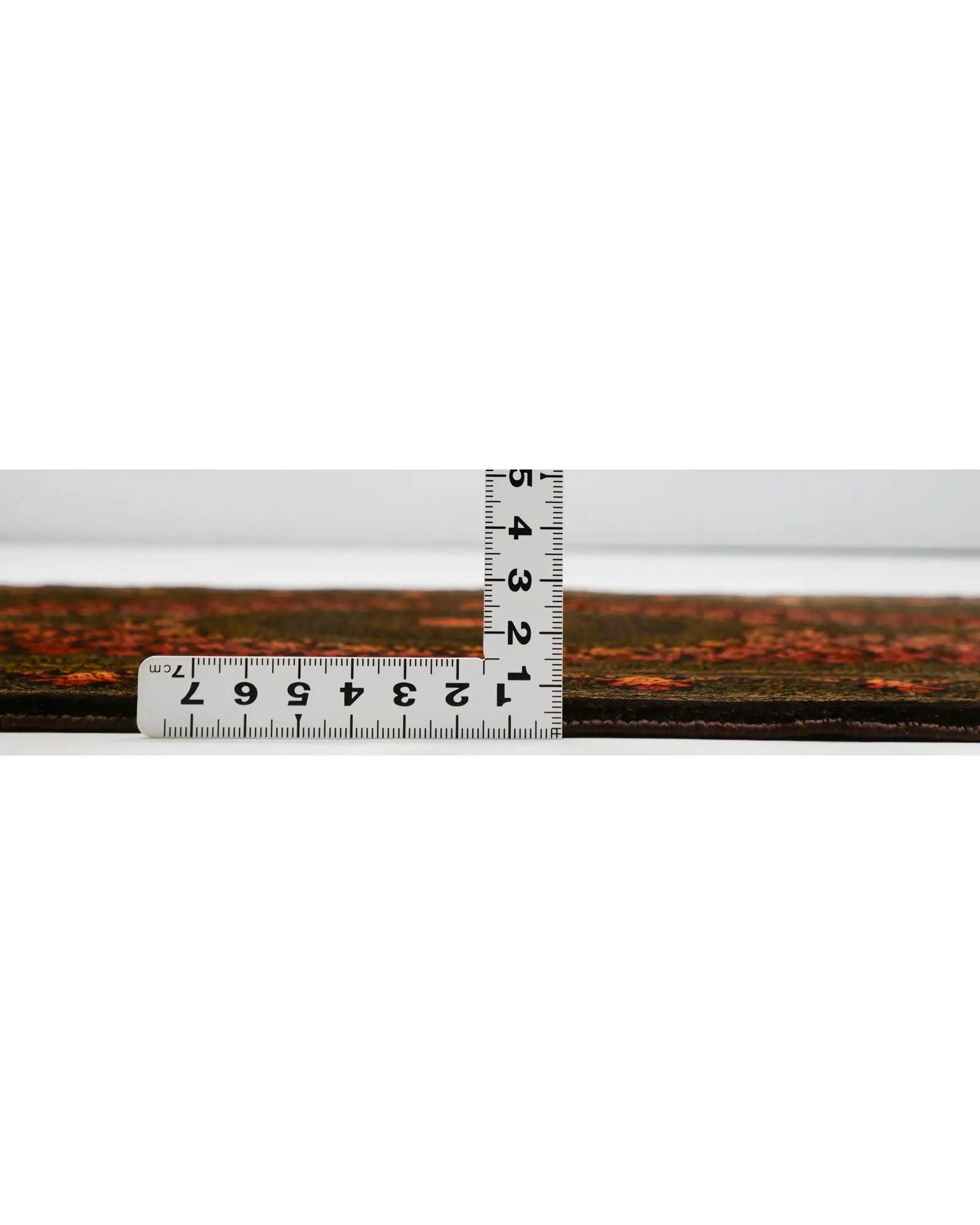 ペルシャ絨毯 クム産 パルディス工房 シルク ブラウン 玄関マット 厚み採寸