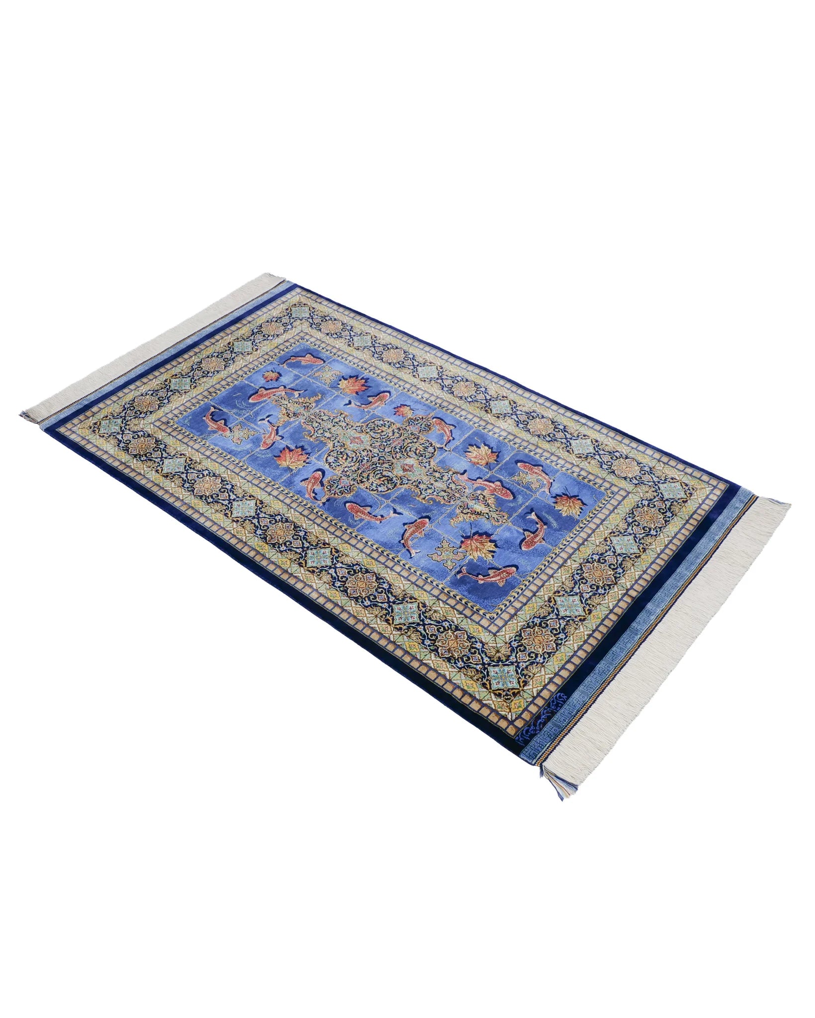 ペルシャ絨毯 クム産 バゲルザデ工房 シルク 約78cm x 130cm｜SATHI RUGS