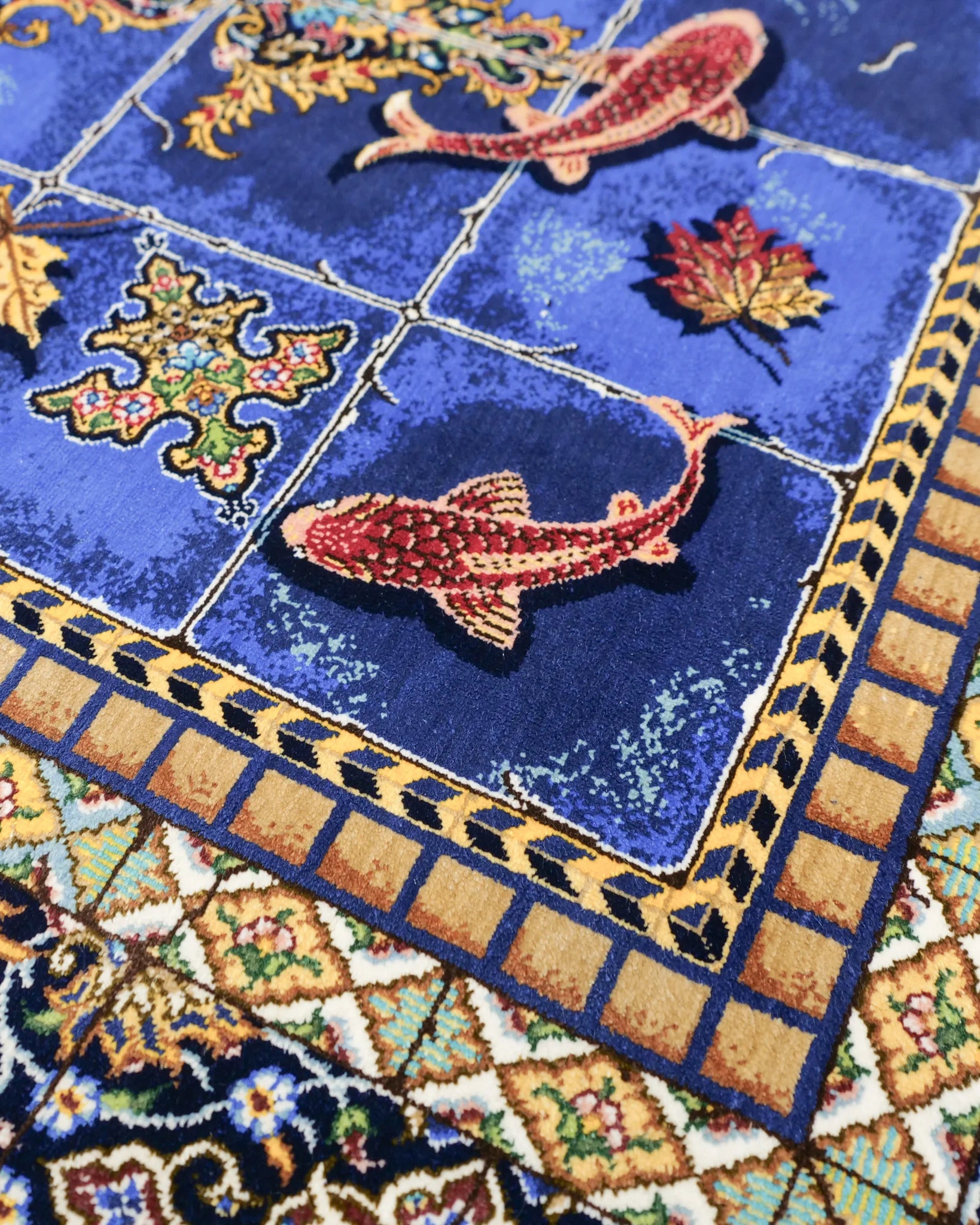 ペルシャ絨毯 クム産 バゲルザデ工房 シルク 約78cm x 130cm ペルシャ絨毯 クム産 バゲルザデ工房 シルク 約78cm x 130cm