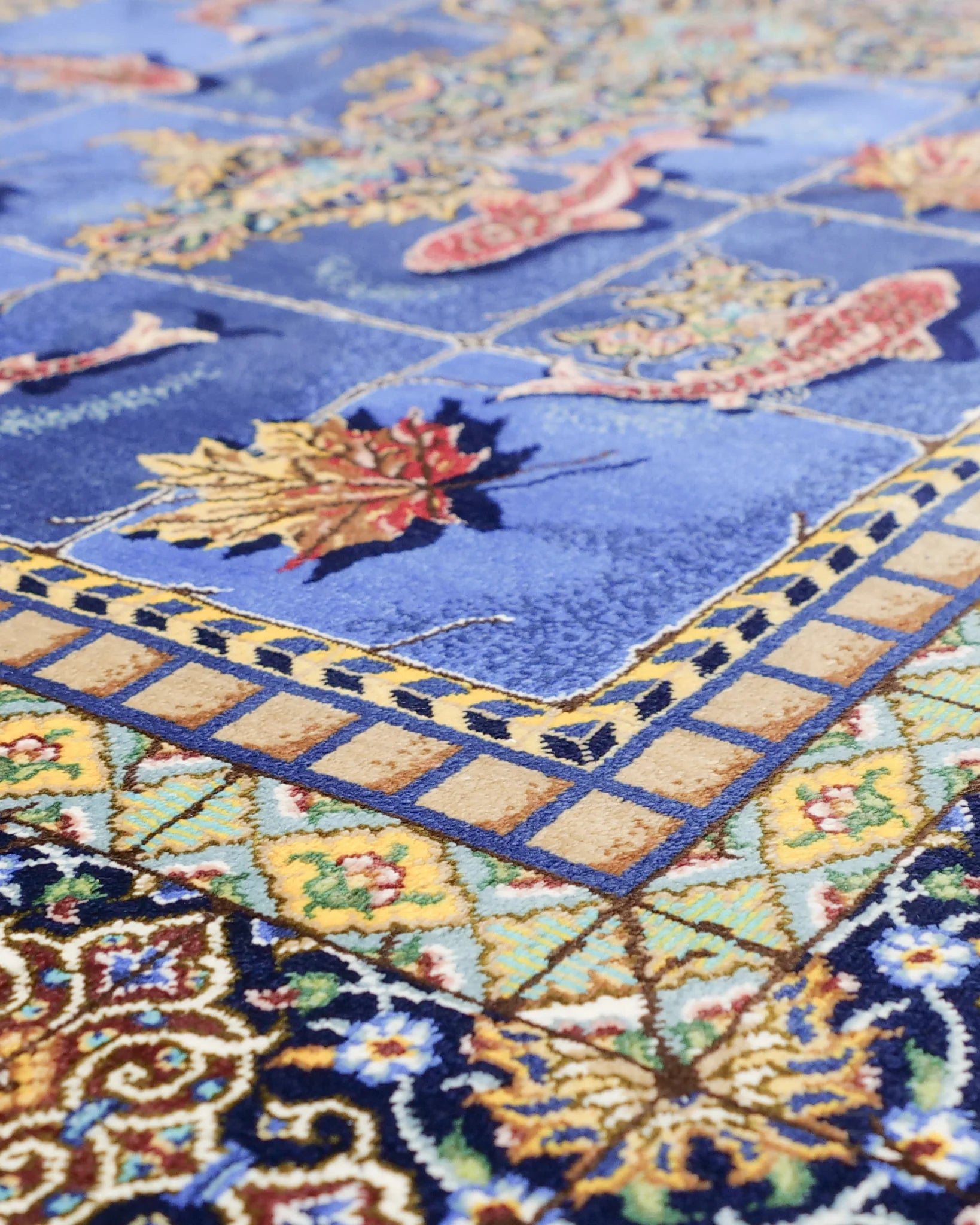 ペルシャ絨毯 クム産 バゲルザデ工房 シルク 約78cm x 130cm|SATHI RUGS ペルシャ絨毯 クム産 バゲルザデ工房 シルク 約78cm x 130cm|SATHI RUGS