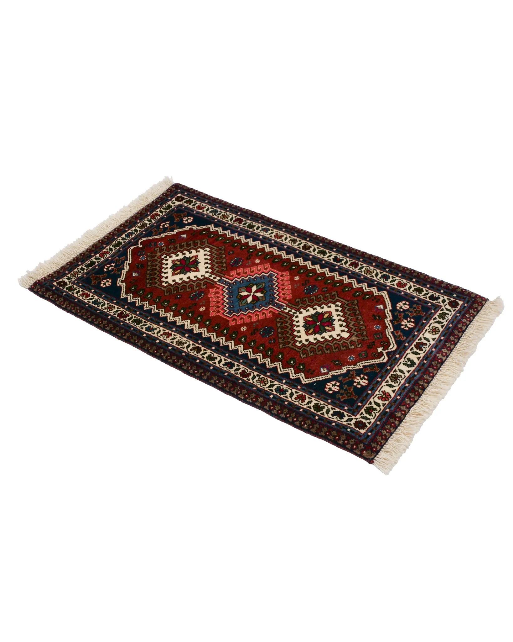 ペルシャ絨毯 ヤラメ 94×62cm ペルシャ絨毯 ヤラメ 約57cm x 90cm｜SATHI RUGS
