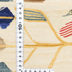 ナチュラルカラーに草花が散るトルコ産ラグ