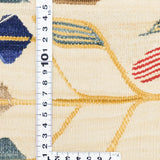 ナチュラルカラーに草花が散るトルコ産ラグ