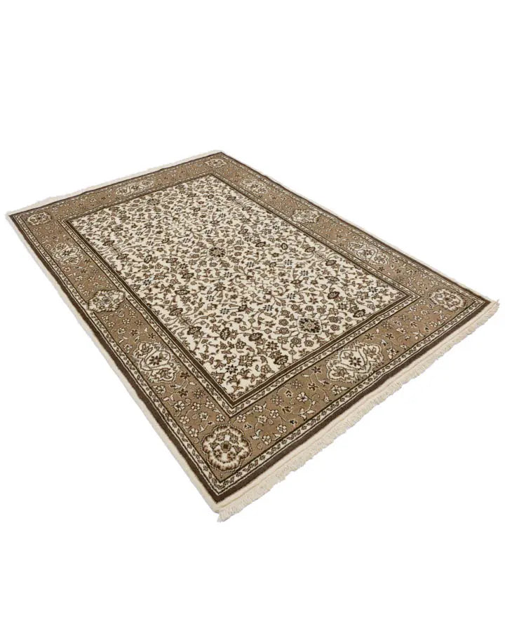 トルコ絨毯 カイセリ 約158×217cm ナチュラル 手織りラグ|SATHI RUGS トルコ絨毯 カイセリ 約158×217cm ナチュラル 手織りラグ|SATHI RUGS