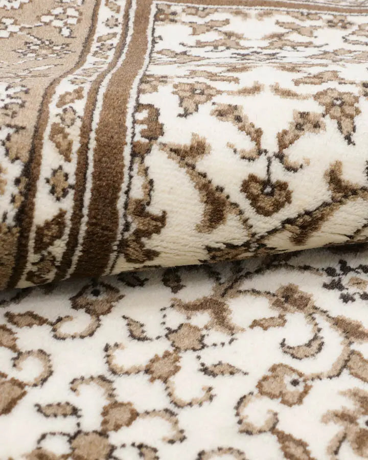 トルコ絨毯 カイセリ 約158×217cm ナチュラル 手織りラグ｜SATHI RUGS