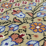 モスグリーンが美しい カイセリ産 トルコ絨毯 手織り ウールラグ