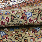 トルコ絨毯 手織り カイセリ ウール素材 モスグリーン フラワーモチーフ