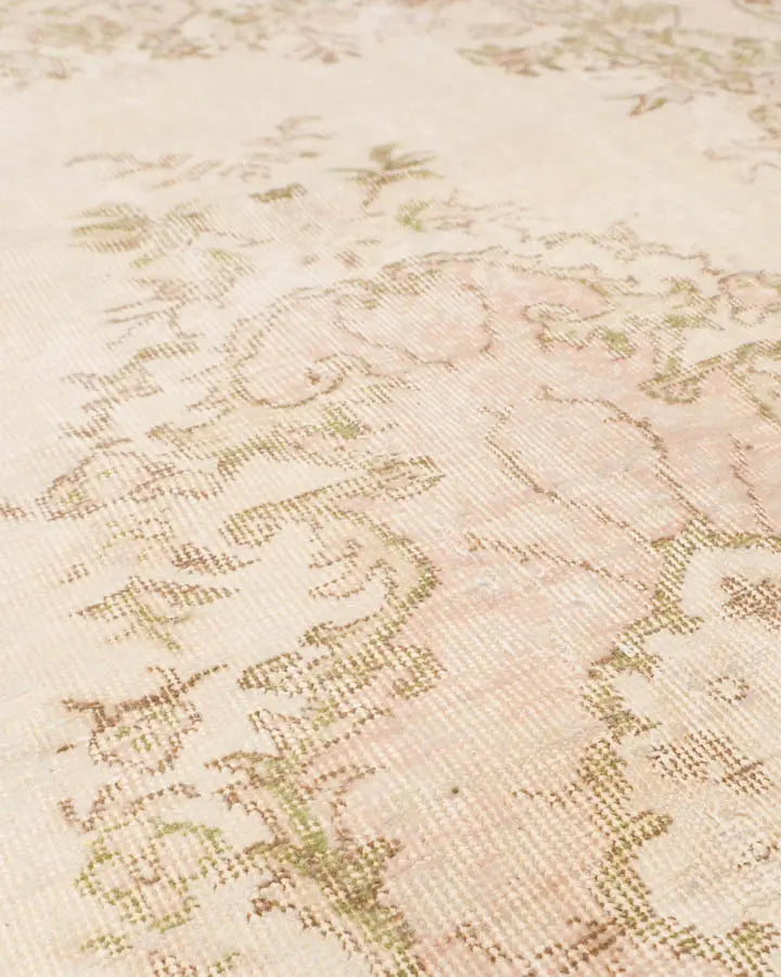 ゼロパイルラグ トルコ絨毯 ヴィンテージ 168x271cm ピンク 手織り