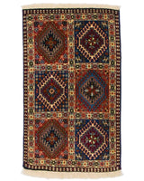 ペルシャ絨毯 ヤラメ 60x101cm 玄関マット 手織りラグ
