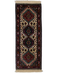 ペルシャ絨毯 ヤラメ 約63×158cm