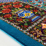ペルシャ絨毯 クム ブルー