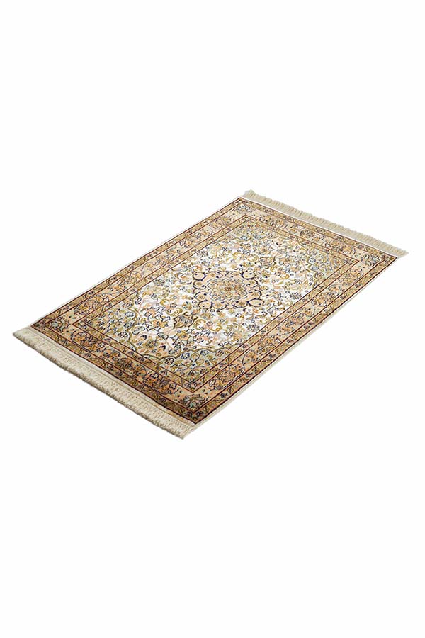 カシミール絨毯 シルク 玄関マット