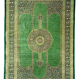 ペルシャ絨毯 クム産 マスミ工房 シルク 約125cm x 198cm 緑 グリーン