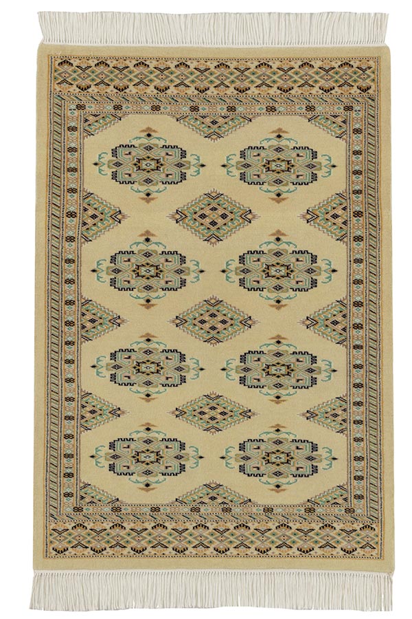 パキスタン絨毯 <br>ファインクオリティ <br>約65cm x 95cm