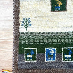 ペルシャ絨毯 ギャッベ 50x82cm 玄関マット 手織りラグ