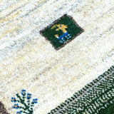 ペルシャ絨毯 ギャッベ 50x82cm 玄関マット 手織りラグ