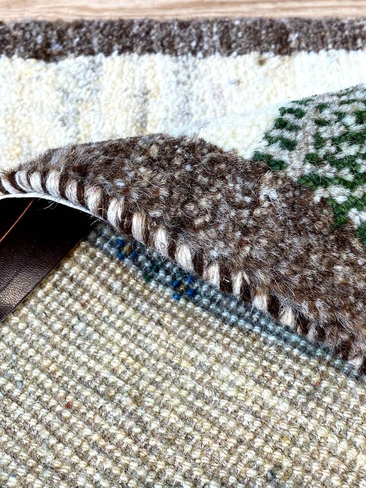 ペルシャ絨毯 ギャッベ 50x82cm 玄関マット 手織りラグ