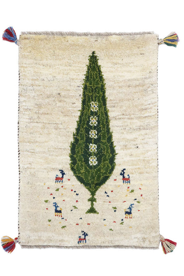 ペルシャギャッベの手織りウール絨毯