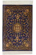 ペルシャ絨毯 クム産 シルク 約59×89cm