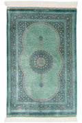 ペルシャ絨毯 クム ゴルレイズ工房 シルク 約60×93cm