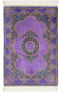 ペルシャ絨毯 クム産 シルク 約59×85cm