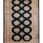 パキスタン絨毯　ウール＆シルク　約95cm x 150cm