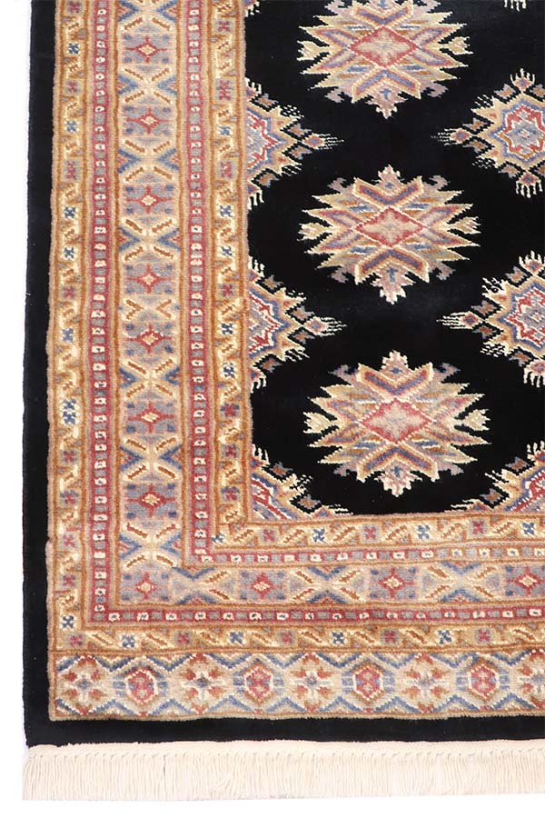 パキスタン絨毯　ウール＆シルク　約95cm x 150cm