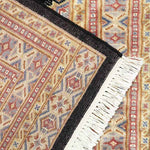パキスタン絨毯　ウール＆シルク　約95cm x 150cm