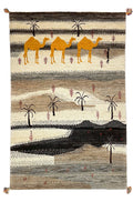 Persian Gabbeh Fine Camel & Tree of Life Approx. 105cm x 158cm
