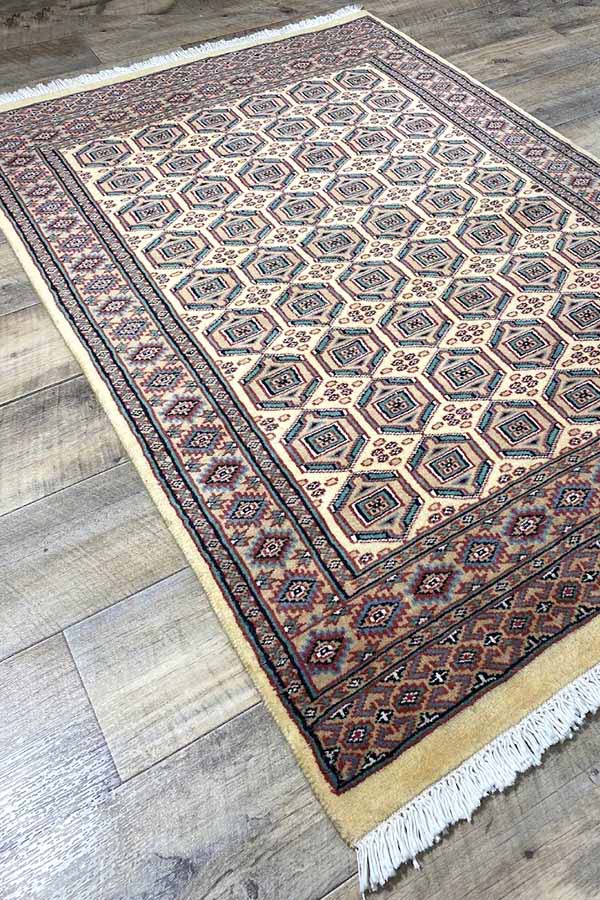 パキスタン絨毯 黄色 約92cm x 138cm リビング