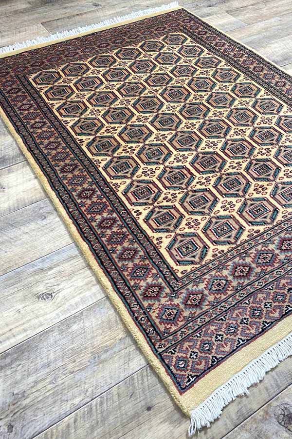 パキスタン絨毯 黄色 約92cm x 138cm リビング