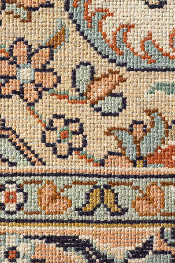 カシミール産シルク絨毯の織りの密度