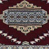 赤色のパキスタン絨毯玄関マット