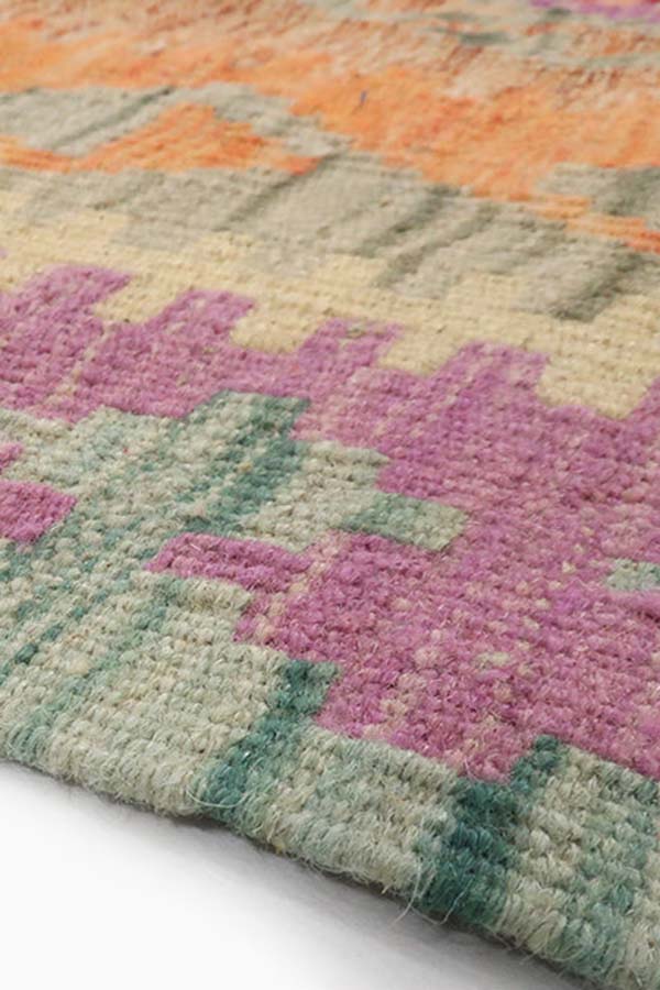 厚みなし薄型デザイン: アフガニスタン手織りキリム絨毯