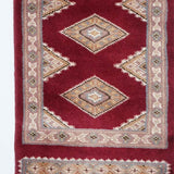 パキスタン絨毯 ランナー 赤