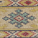 パキスタン絨毯 約60cm x 90cm ミントグリーン 玄関マット 緑
