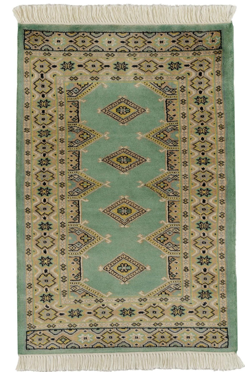 ラホール産の手織りパキスタン絨毯、品番：38883。