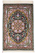 Persian Rug Qum Ahmadi Workshop Silk Approx. 58cm x 87cm