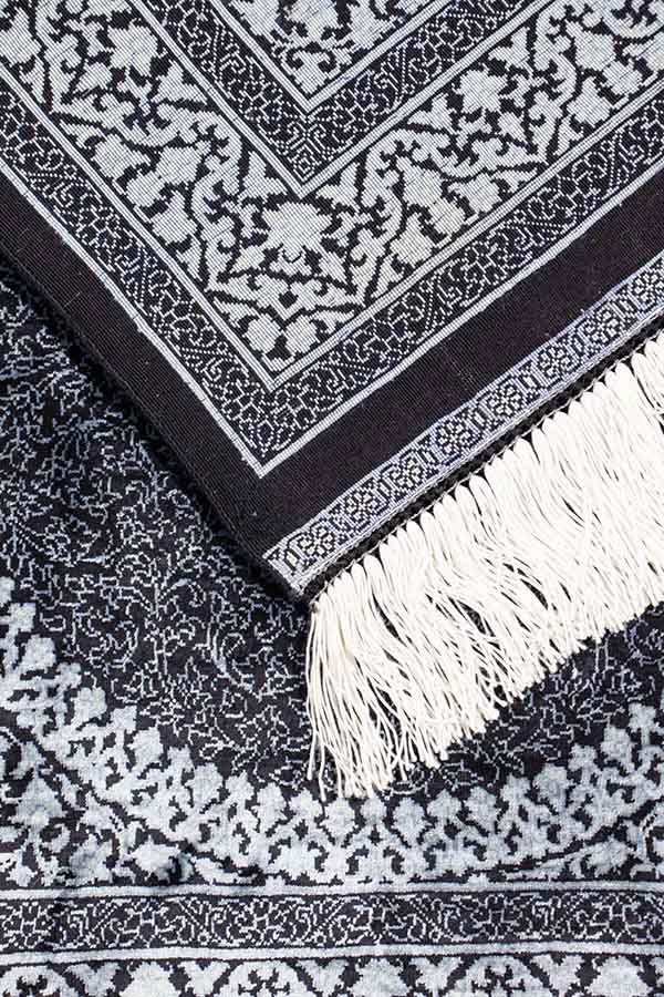 ペルシャ絨毯 シルク ブラック