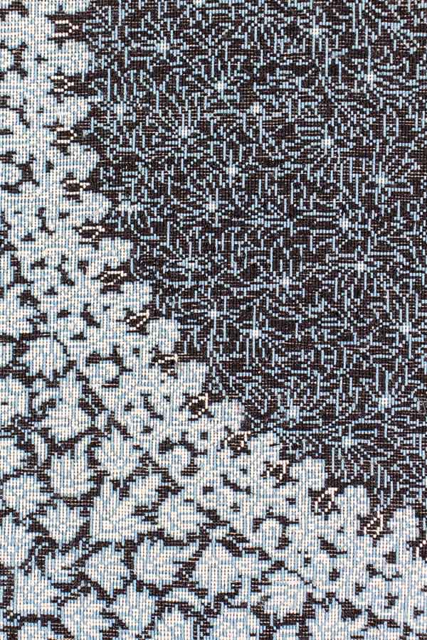 シルク製ペルシャ絨毯のクローズアップ