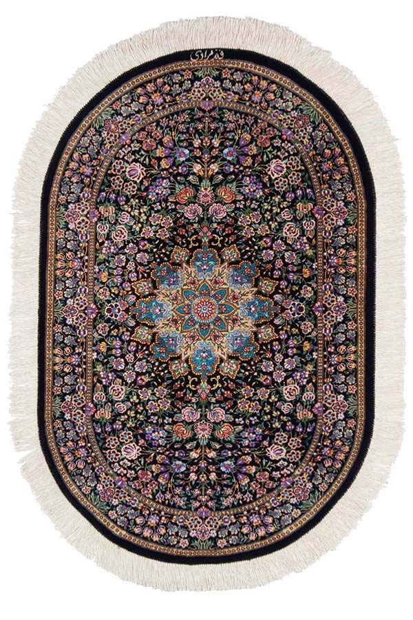 玄関マット 楕円 ペルシャ絨毯