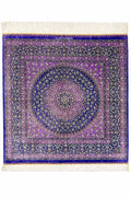 ペルシャ絨毯 クム産 ゴルレイズ工房 シルク 約101×103cm