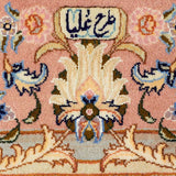 ペルシャ絨毯 タブリーズ ピンク ホワイト クリーム アイボリー