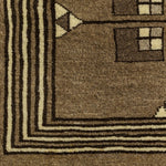 茶色のパキスタン絨毯モダン