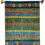 ギャッベ 56x74cm 玄関マット カラフル ペルシャ絨毯