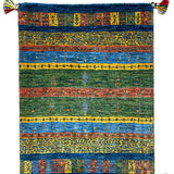 ギャッベ 56x74cm 玄関マット カラフル ペルシャ絨毯