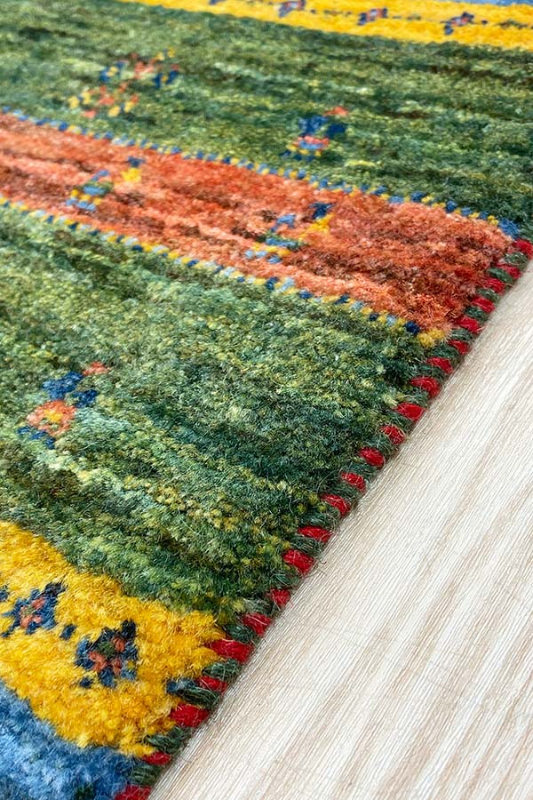 ギャッベ 56x74cm 玄関マット カラフル ペルシャ絨毯