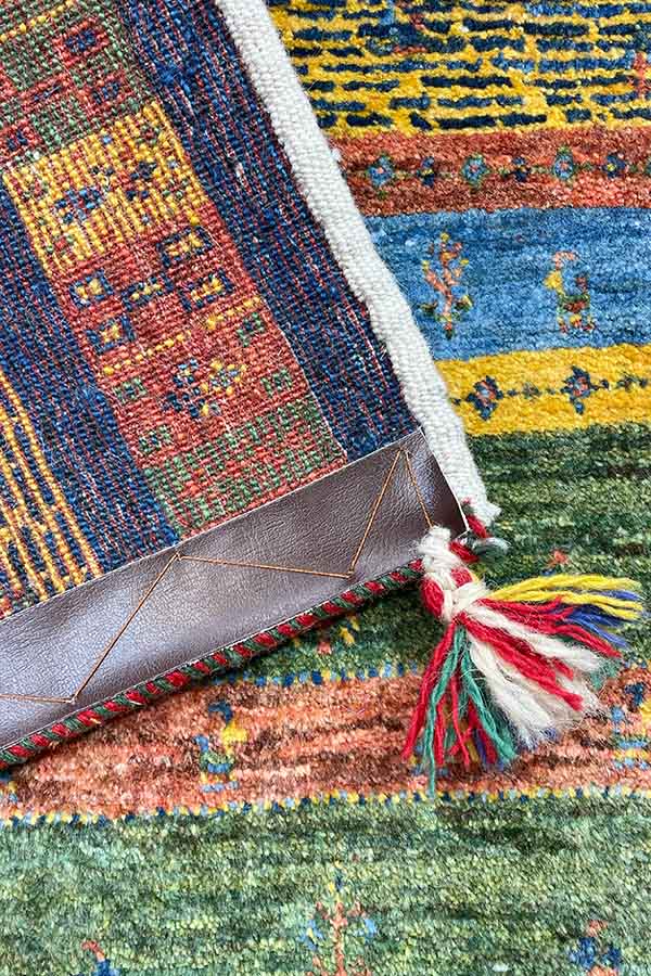 ギャッベ 56x74cm 玄関マット カラフル ペルシャ絨毯