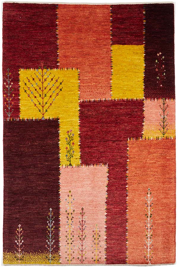ペルシャ・シーラーズ産の手織りペルシャギャッベ、サイズ119cm x 178cm